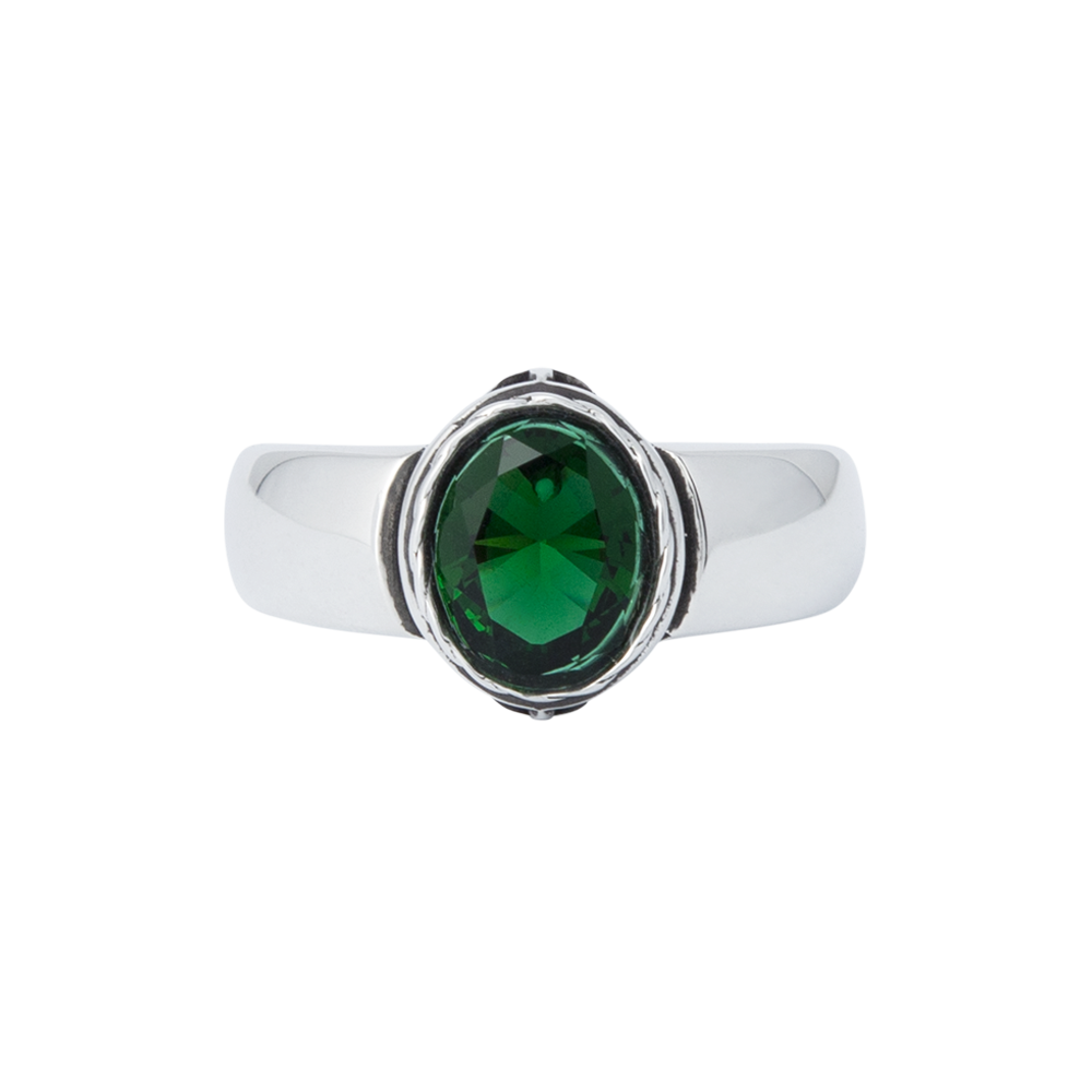 HighLIfe Oval Emerald Ring